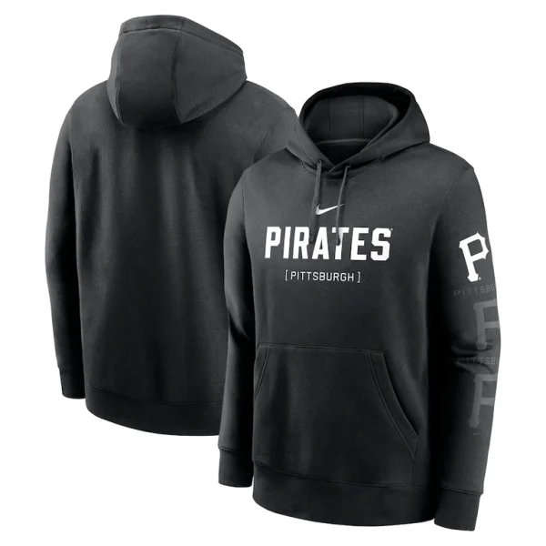 Pittsburgh pirates nike fashion club pullover hoodie Black