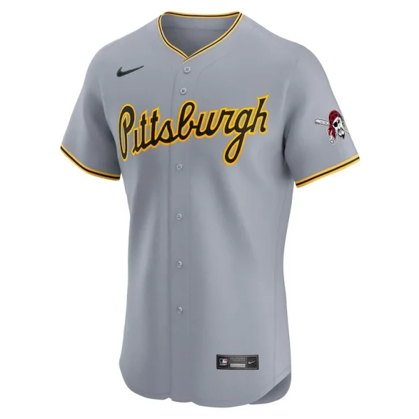 Pittsburgh pirates nike road vapor premier elite patch jersey Gray 40
