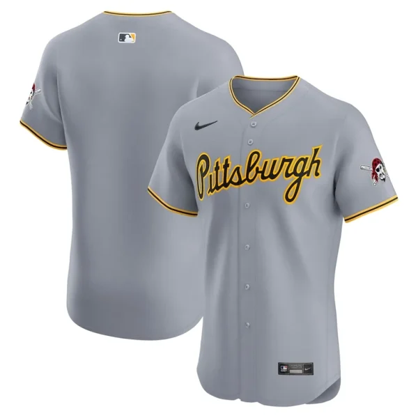 Pittsburgh pirates nike road vapor premier elite patch jersey Gray