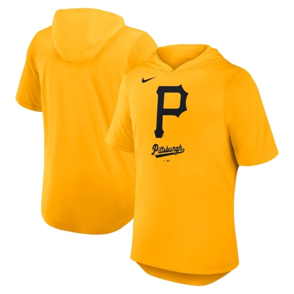 Pittsburgh pirates nike tri blend hoodie t shirt Gold