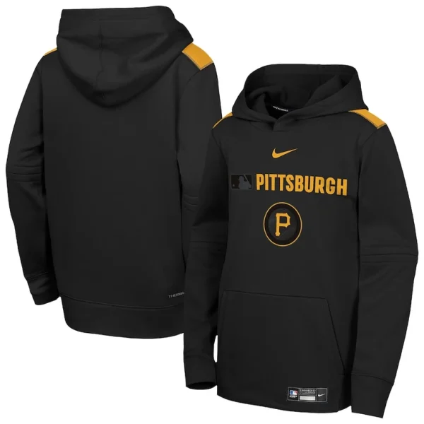 Pittsburgh pirates nike youth city connect authentic collection performance pullover hoodie Black