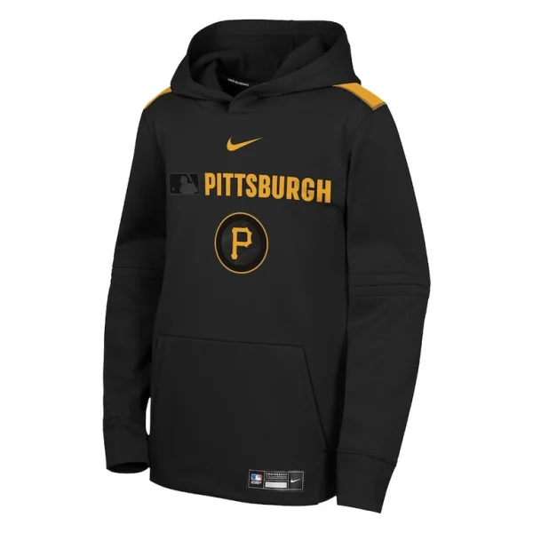Pittsburgh pirates nike youth city connect authentic collection performance pullover hoodie Black Yth M