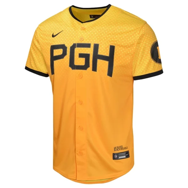Pittsburgh pirates nike youth city connect limited jersey Gold Yth M