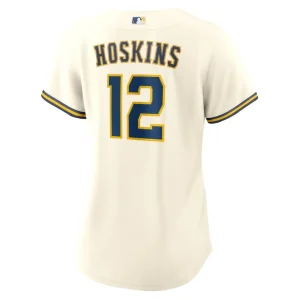 Rhys hoskins milwaukee brewers nike womens home replica jersey White L