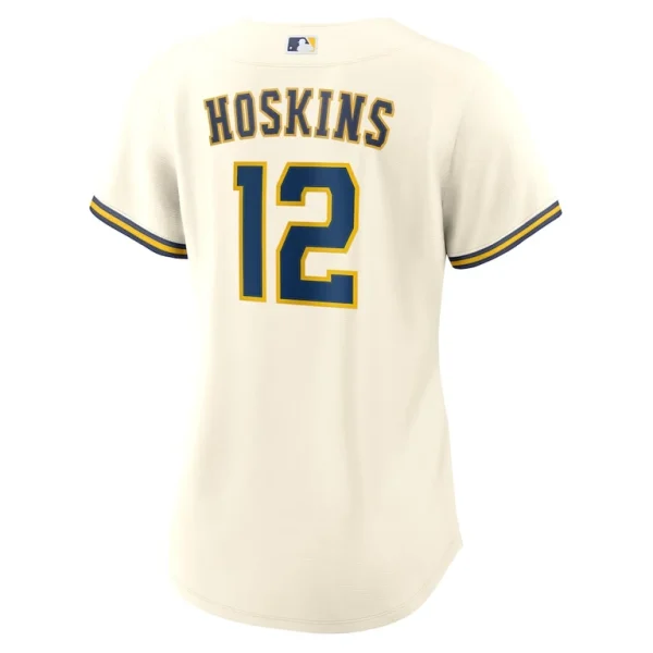 Rhys hoskins milwaukee brewers nike womens home replica jersey White L