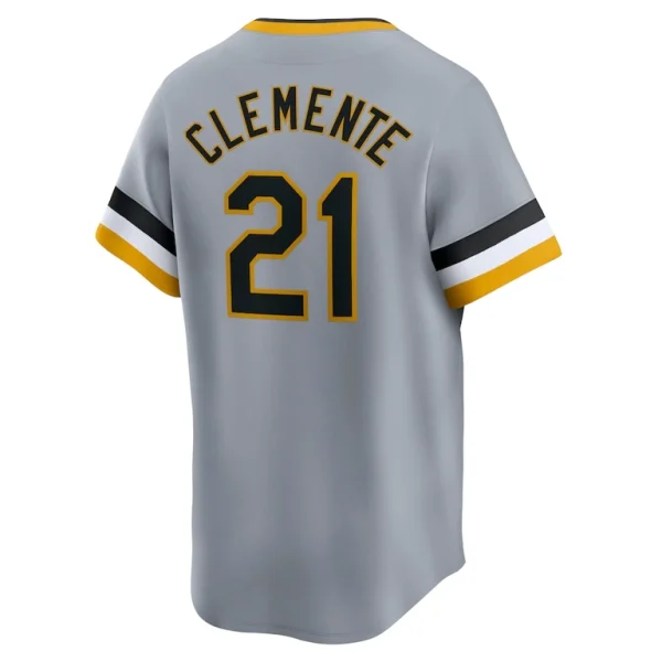 Roberto clemente pittsburgh pirates nike throwback cooperstown collection limited jersey Gray L