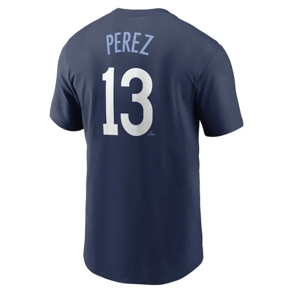 Salvador perez kansas city royals nike 2024 city connect fuse name number t shirt Navy L