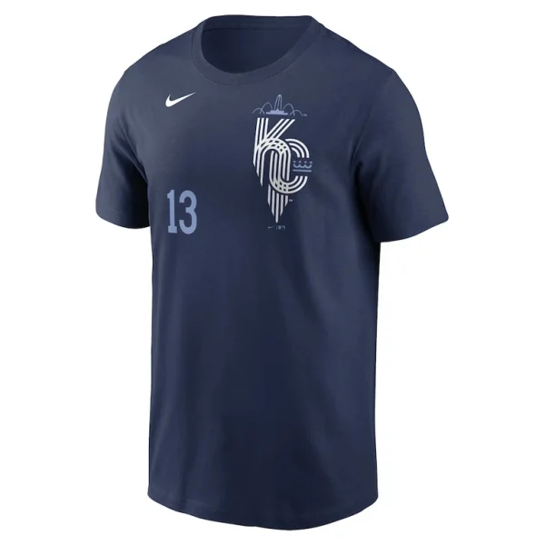 Salvador perez kansas city royals nike 2024 city connect fuse name number t shirt Navy M