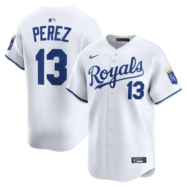 Salvador perez kansas city royals nike home limited player jersey White