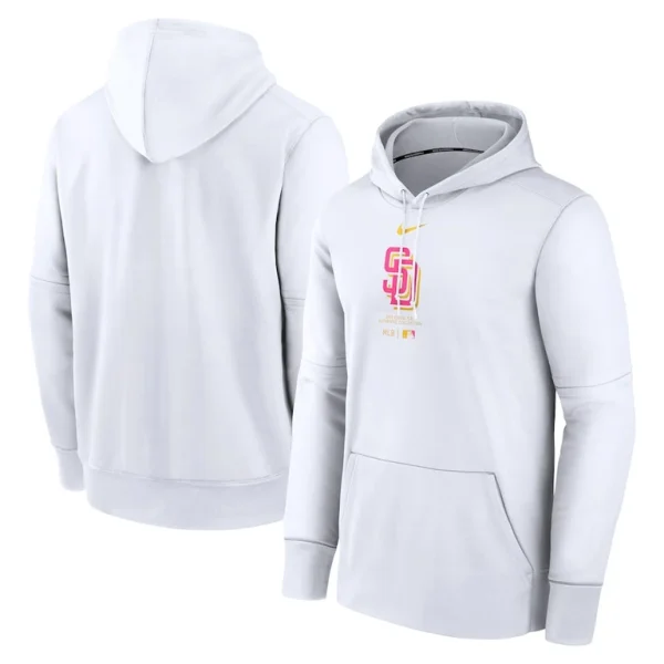 San diego padres nike authentic collection city connect practice performance pullover hoodie White