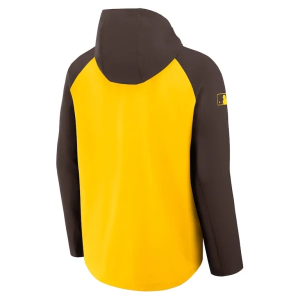San diego padres nike authentic collection raglan performance full zip jacket Goldbrown L