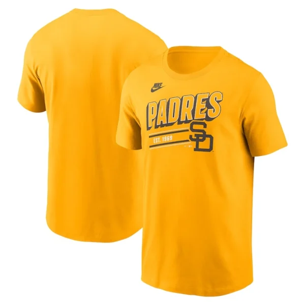 San diego padres nike cooperstown collection retro t shirt Gold