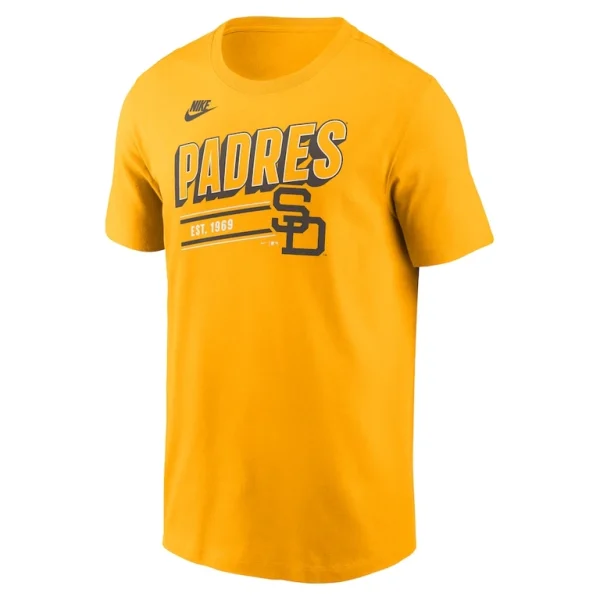 San diego padres nike cooperstown collection retro t shirt Gold M