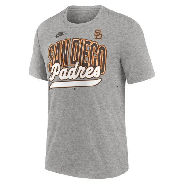 San diego padres nike cooperstown collection retro tri blend t shirt Heather gray M