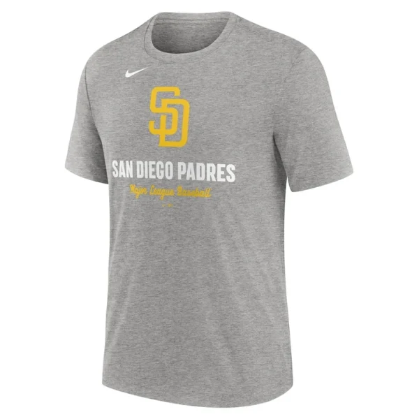 San diego padres nike logo tri blend t shirt Heather gray M
