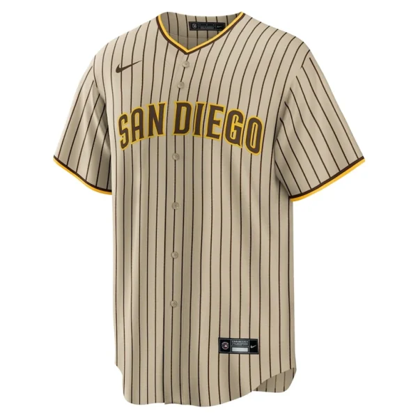 San diego padres nike road custom replica jersey Brown M