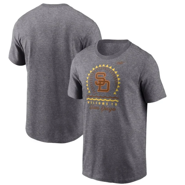 San diego padres nike sun hometown t shirt Gray