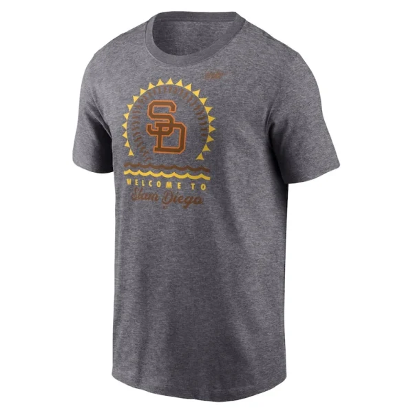 San diego padres nike sun hometown t shirt Gray M
