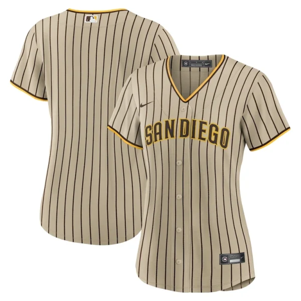 San diego padres nike womens alternate replica team jersey tan Multi