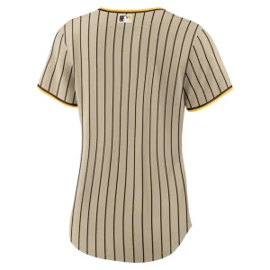 San diego padres nike womens alternate replica team jersey tan Multi L