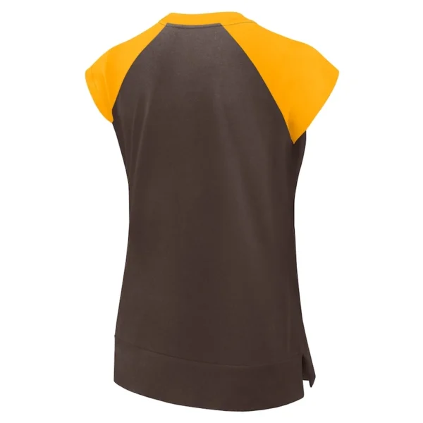 San diego padres nike womens cooperstown collection raglan performance t shirt Browngold M