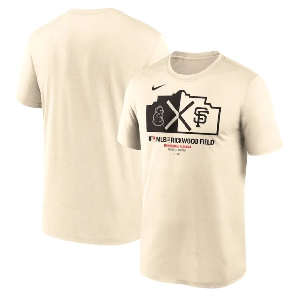 San francisco giants nike 2024 rickwood classic legend t shirt Cream