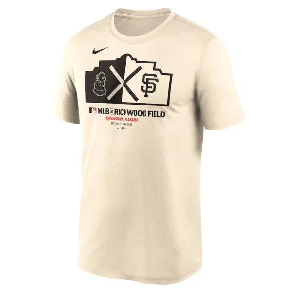 San francisco giants nike 2024 rickwood classic legend t shirt Cream M