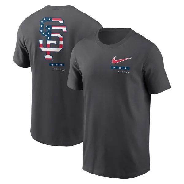 San francisco giants nike americana t shirt anthracite Multi