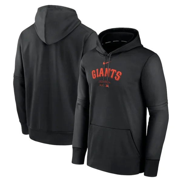 San francisco giants nike authentic collection practice performance pullover hoodie Black