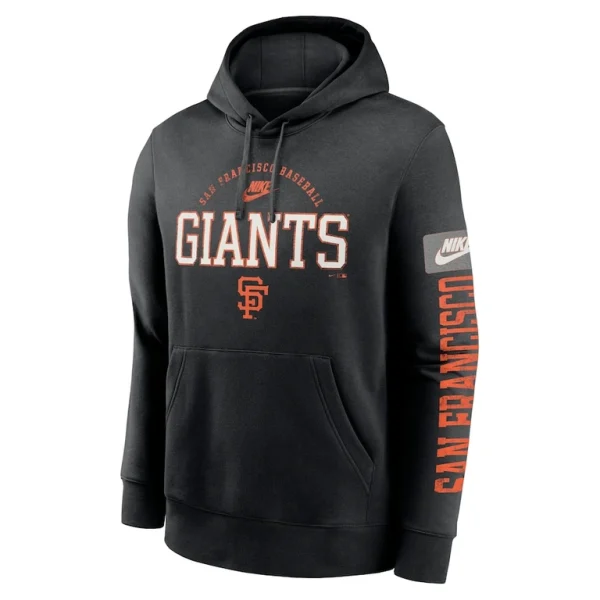 San francisco giants nike cooperstown collection splitter club fleece pullover hoodie Black M