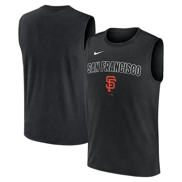 San francisco giants nike knockout performance muscle tank top Black