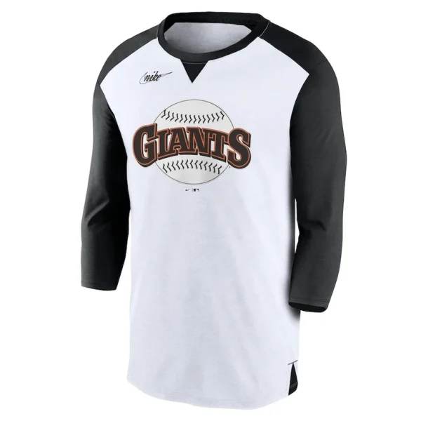 San francisco giants nike rewind 34 sleeve t shirt Whiteblack M