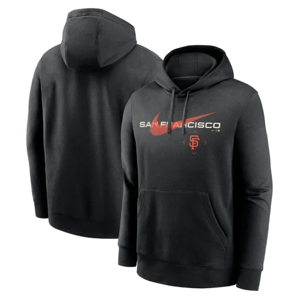San francisco giants nike swoosh neighborhood pullover hoodie Black