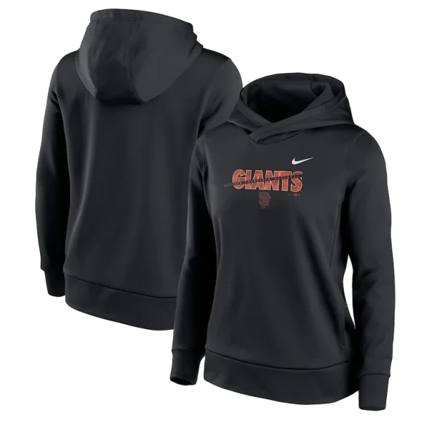 San francisco giants nike womens club angle performance pullover hoodie Black