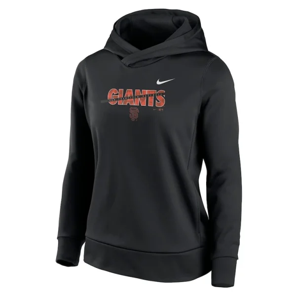 San francisco giants nike womens club angle performance pullover hoodie Black S