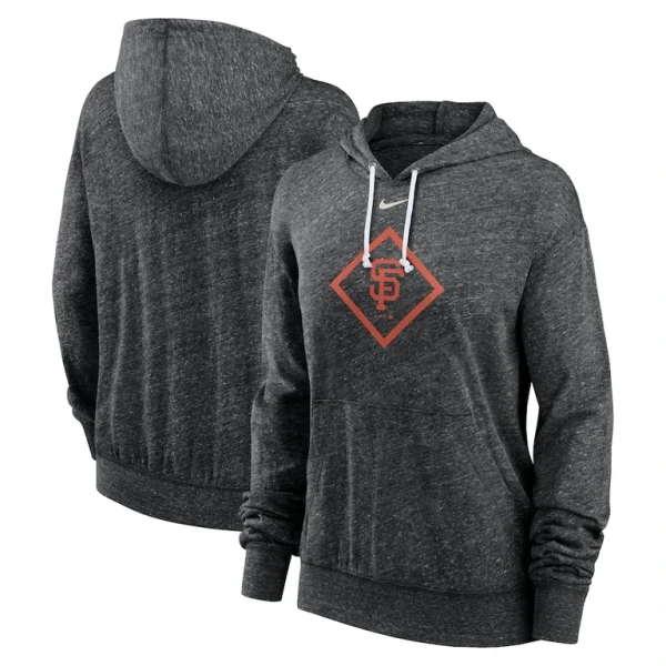 San francisco giants nike womens diamond icon gym vintage lightweight hooded top Black