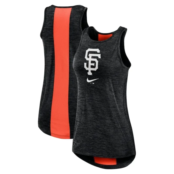 San francisco giants nike womens right mix high neck tank top Black