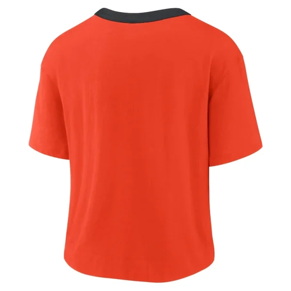 San francisco giants nike womens team first high hip boxy t shirt Orangeblack M