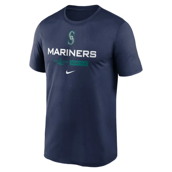 Seattle mariners nike 2022 postseason authentic collection dugout t shirt Navy M