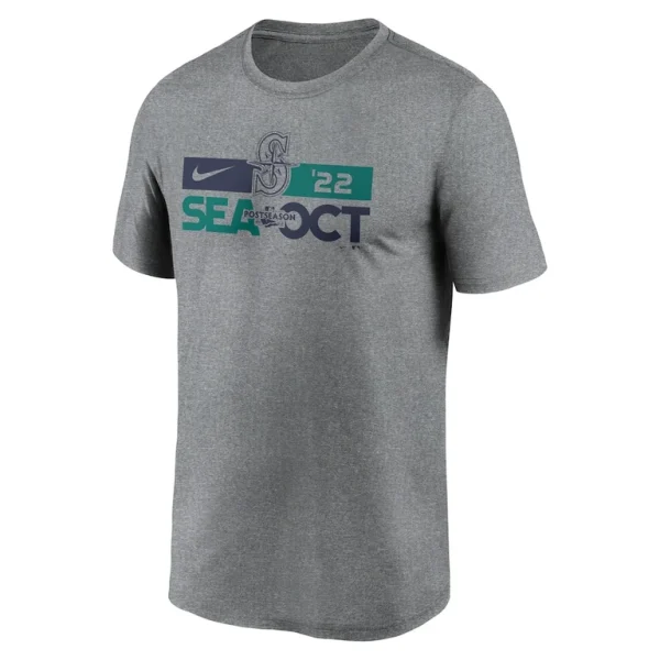 Seattle mariners nike 2022 postseason t shirt Heather charcoal M