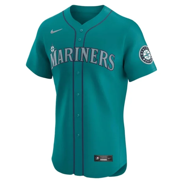 Seattle mariners nike alternate vapor premier elite patch jersey Aqua 40