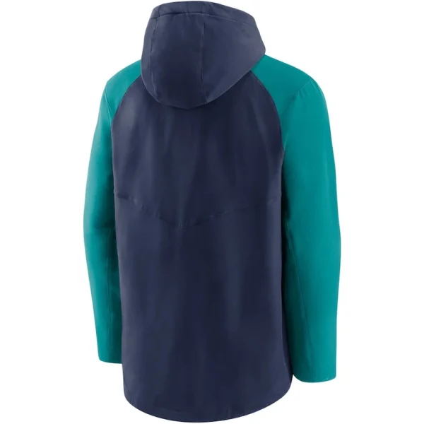 Seattle mariners nike authentic collection performance raglan full zip hoodie Navyaqua L