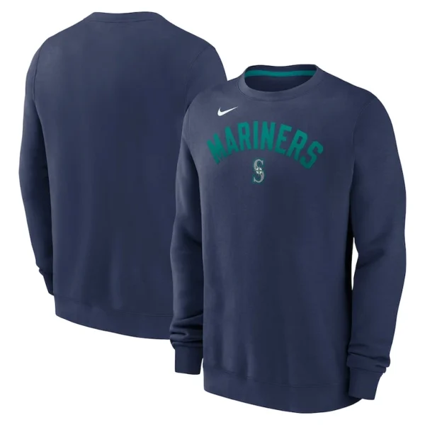 Seattle mariners nike classic fleece performance pullover sweatshirt Navy