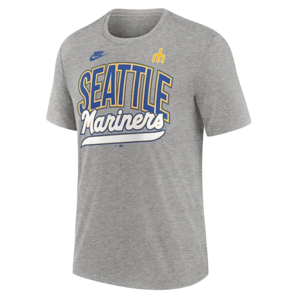 Seattle mariners nike cooperstown collection retro tri blend t shirt Heather gray M