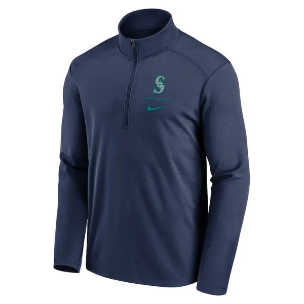 Seattle mariners nike franchise logo pacer performance half zip top Navy M