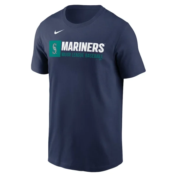 Seattle mariners nike team block t shirt Navy M