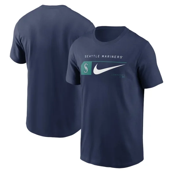 Seattle mariners nike team swoosh lockup t shirt Navy
