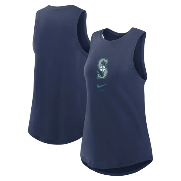 Seattle mariners nike womens legacy icon high neck performance tank top Navy