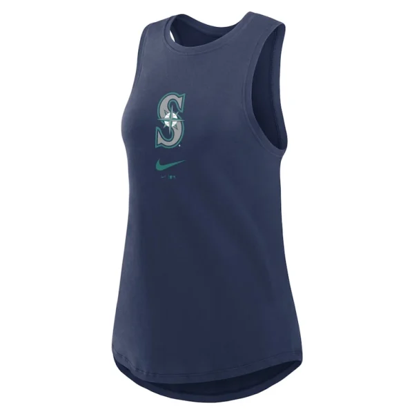 Seattle mariners nike womens legacy icon high neck performance tank top Navy S