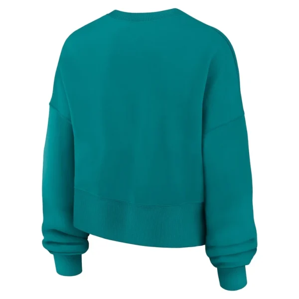 Seattle mariners nike womens oversized high hip pullover sweatshirt Aqua M